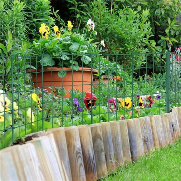 20ft Green Garden Fence for Dog Pet, Fencing Rustproof Metal Wire Panel Border - Picture 7 of 7